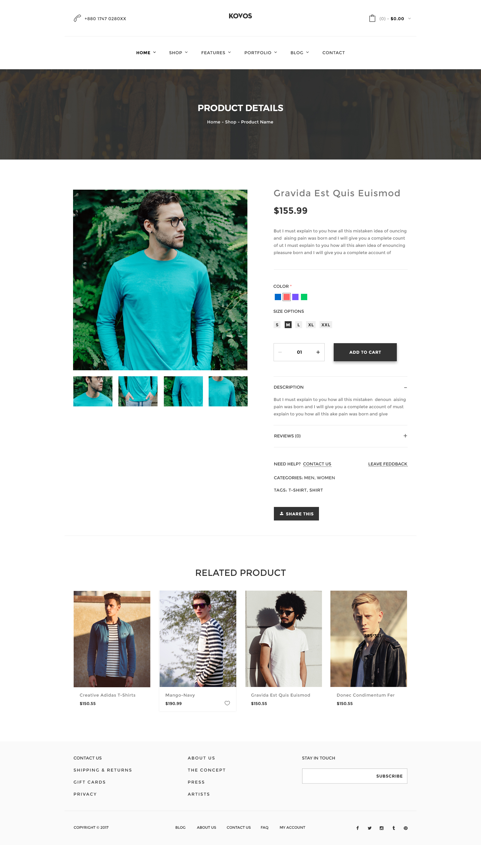 Kovos - The Online Fashion Store PSD Template