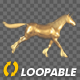 Golden Unicorn - Gallop Loop - Side View - VideoHive Item for Sale
