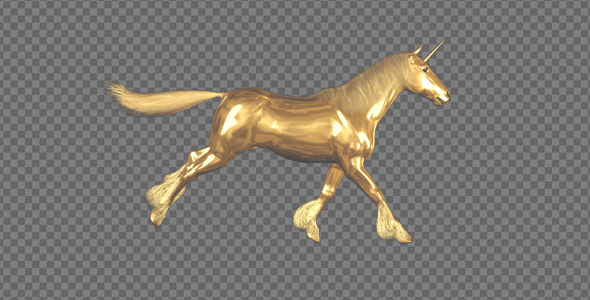 Golden Unicorn - Gallop Loop - Side View alt