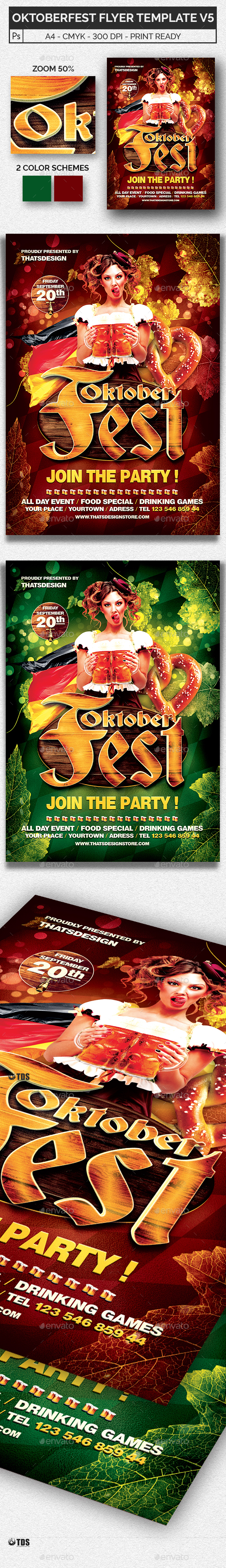 Oktoberfest Flyer Template V5 - Holidays Events