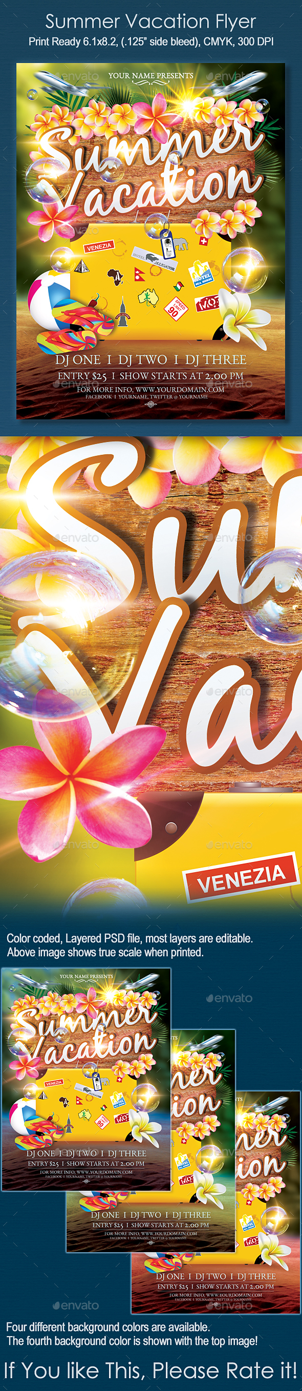 Summer Vacation Flyer - Clubs & Parties Events