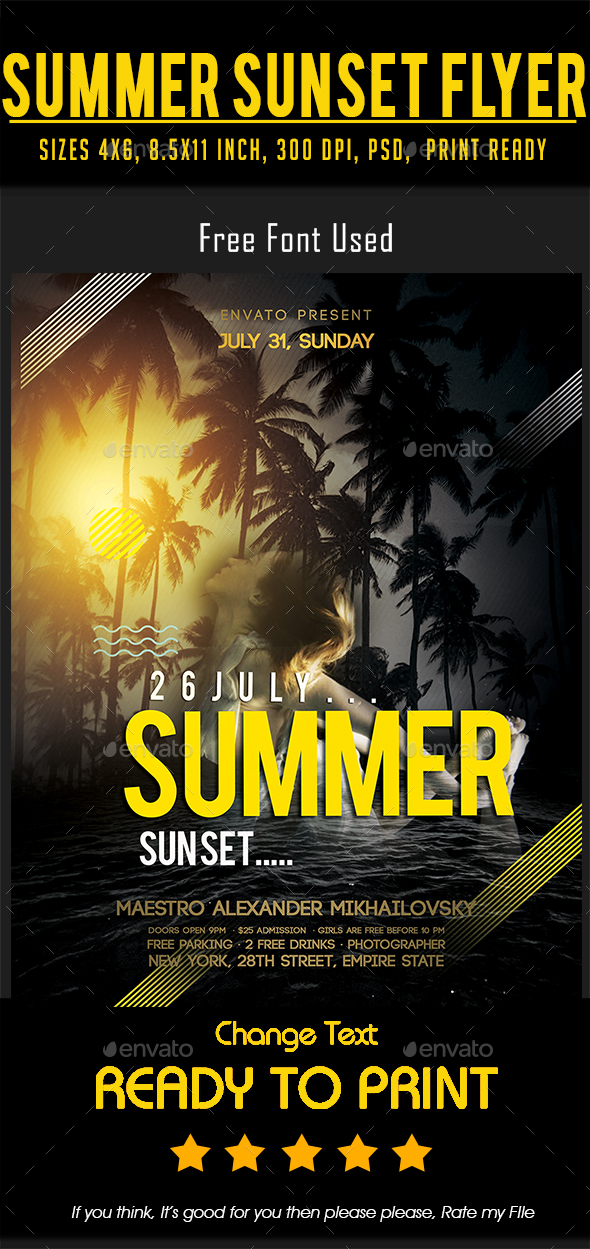 Summer Sunset Flyer