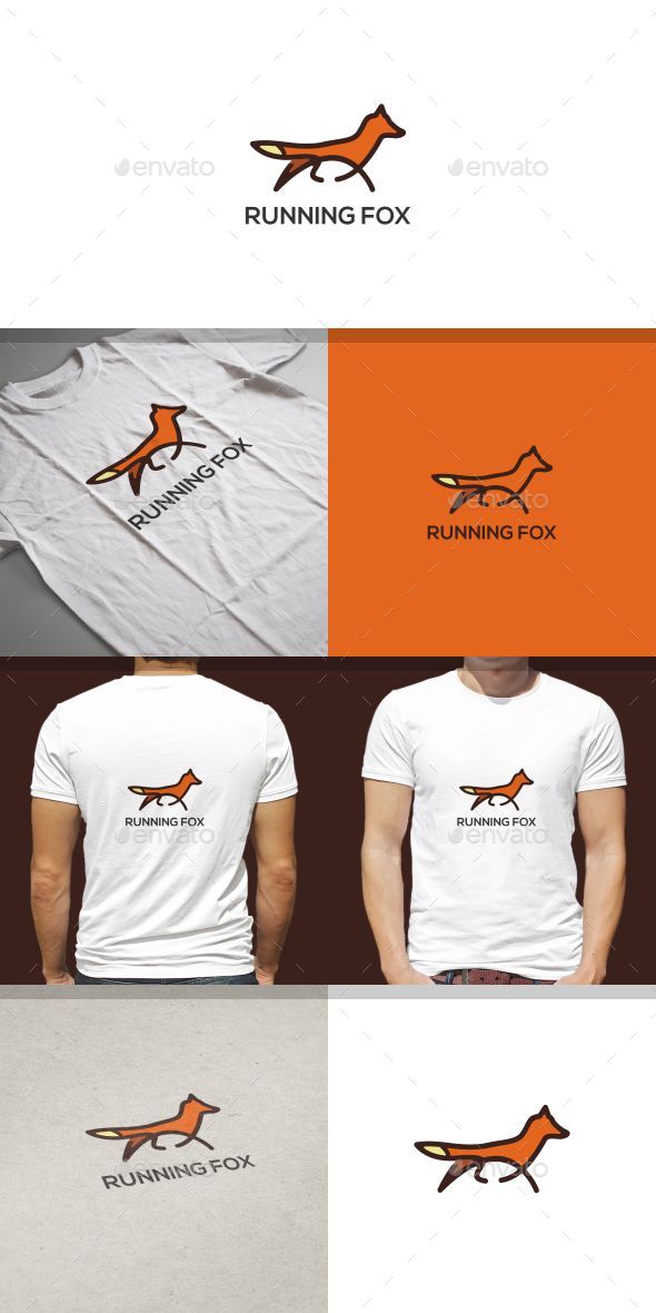 Running Fox Logo Template