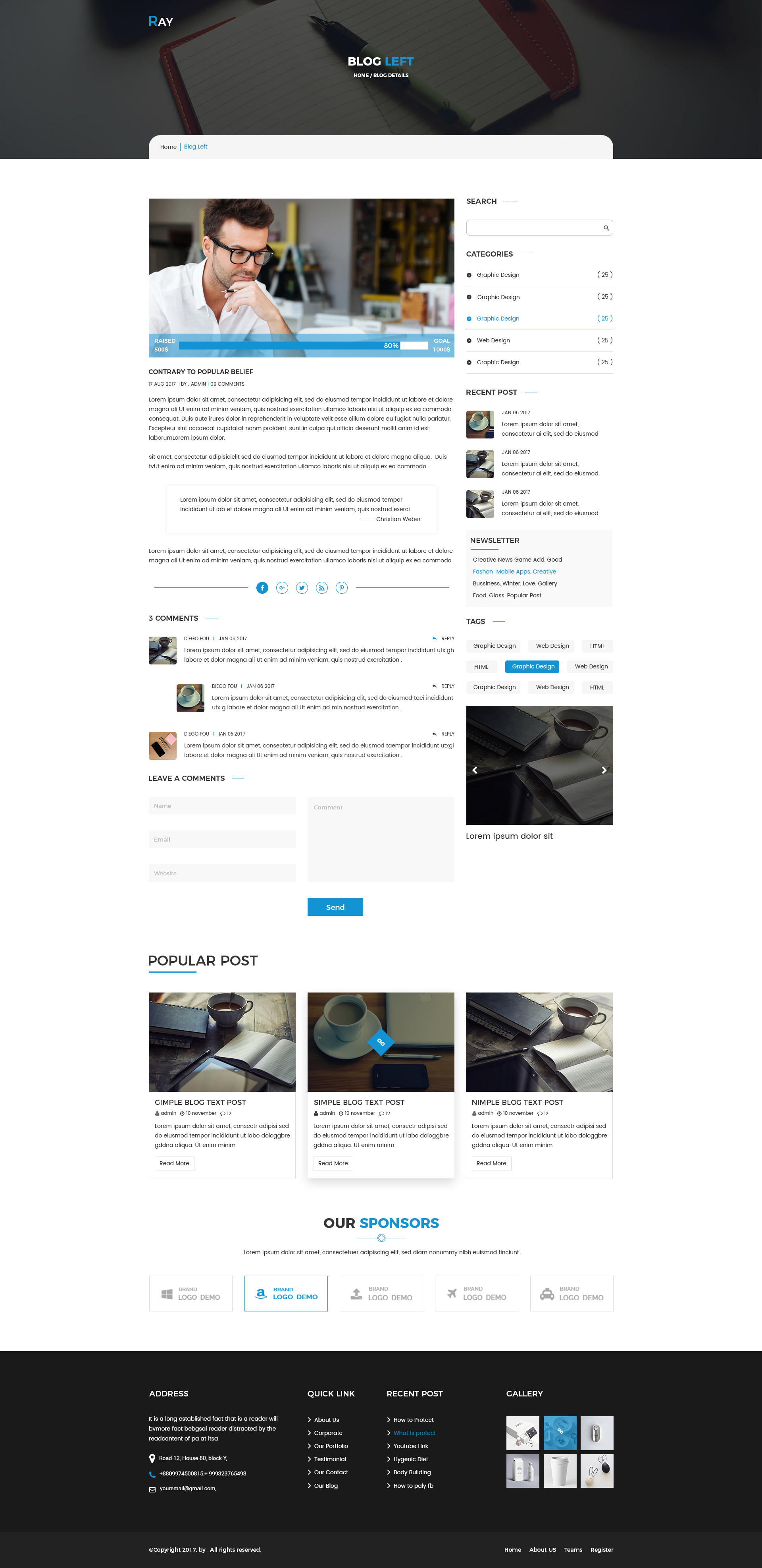 Ray - Corporate PSD Template