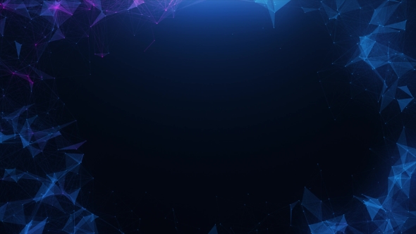 Blue-violet Abstract Background of Plexus