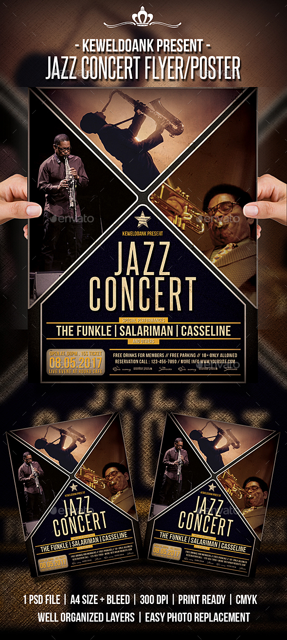 Jazz Concert Flyer / Poster by keweldoank | GraphicRiver