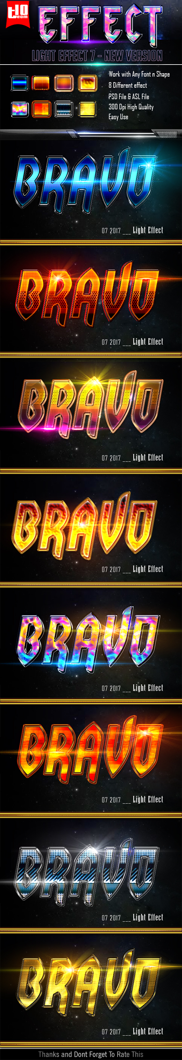 Light Text Effect 7 - Text Effects Styles
