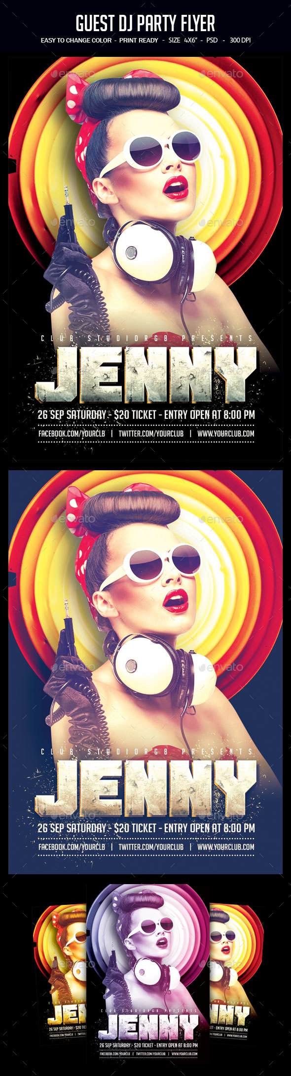 Guest Dj Party Flyer - Clubs & Parties Events