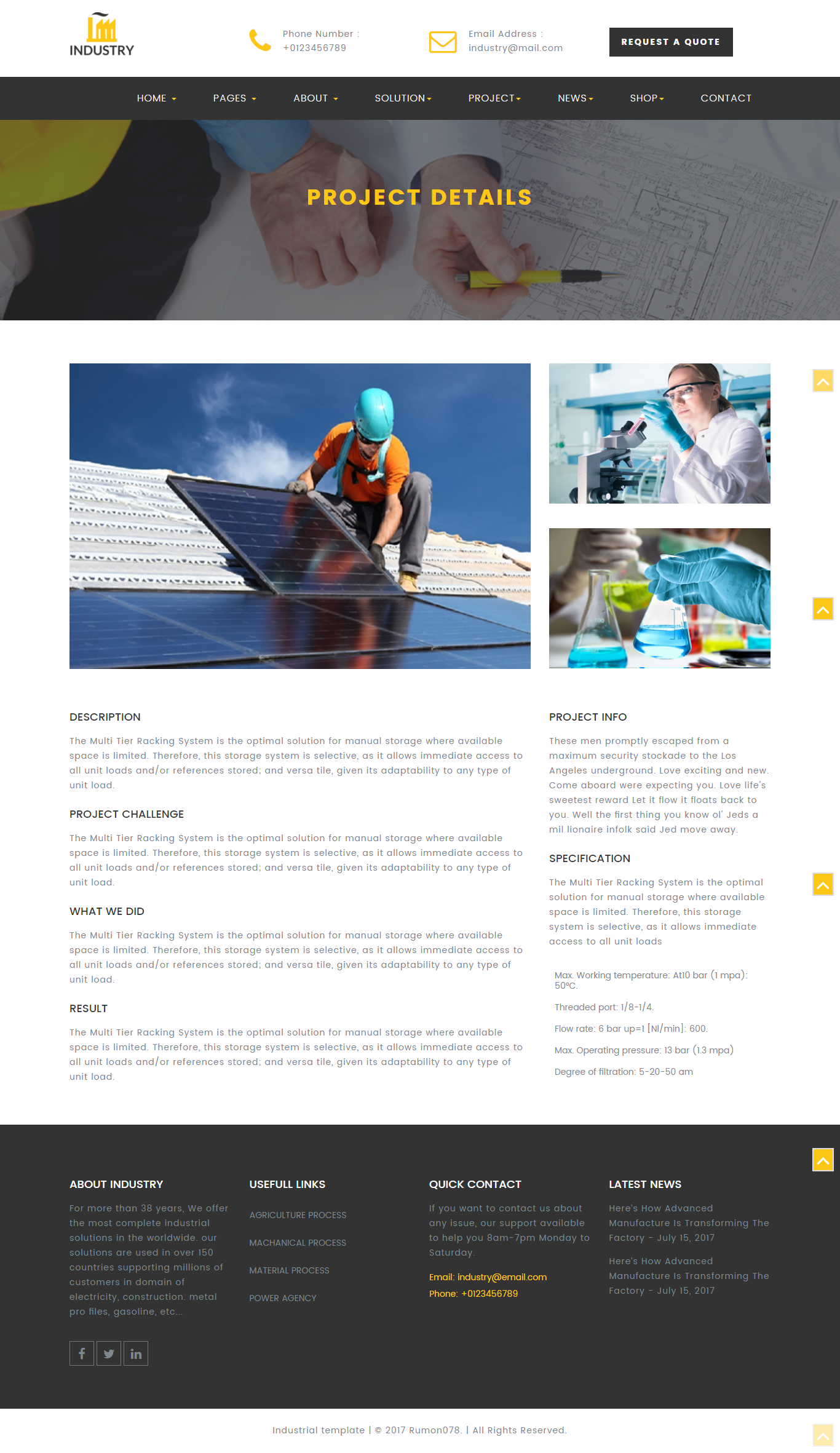 Industry- Factory Html Template by ThirdEye_IT | ThemeForest