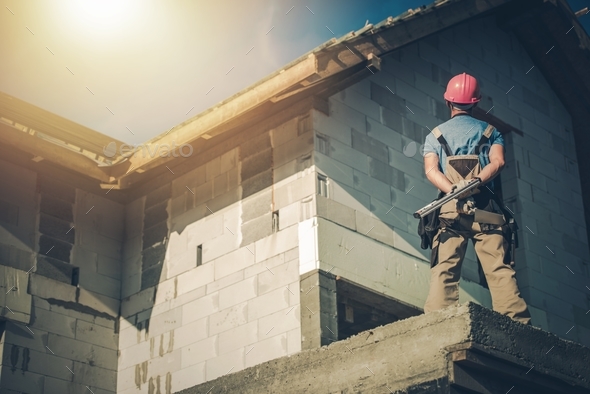 Supervising House Construction - Stock Photo - Images