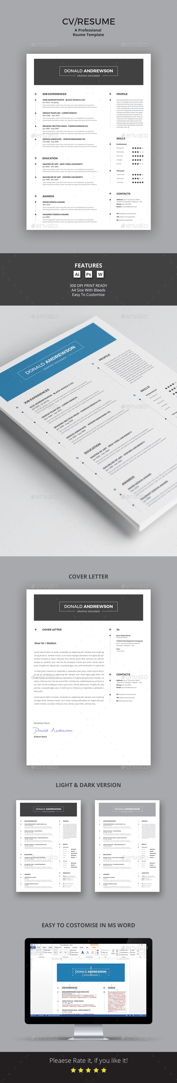 CV/Resume - Stationery Print Templates