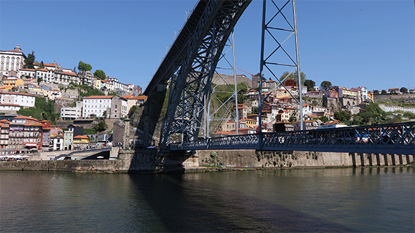 Porto City With Dom Luis I Bridge And Douro River