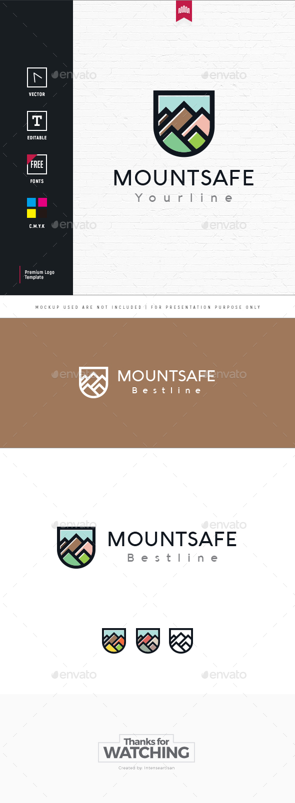 Mountain Protect Logo - Nature Logo Templates