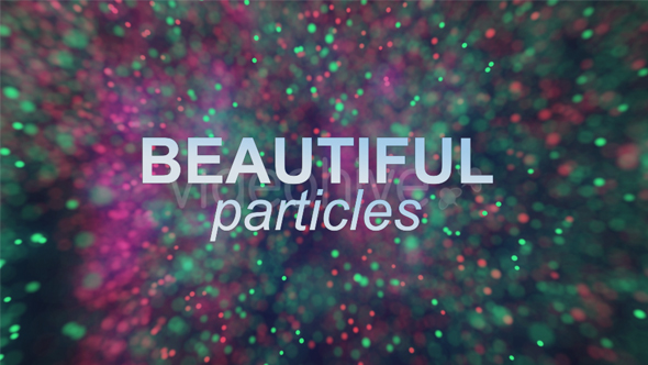 Beautiful Colorful Particles Flow Background