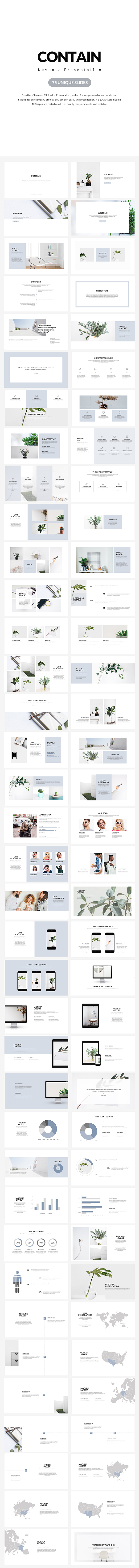 Contain Keynote Presentation - Creative Keynote Templates