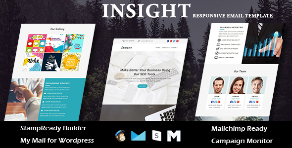 INSIGHT - Multipurpose Responsive Email Templates with Stamp Ready Builder Access