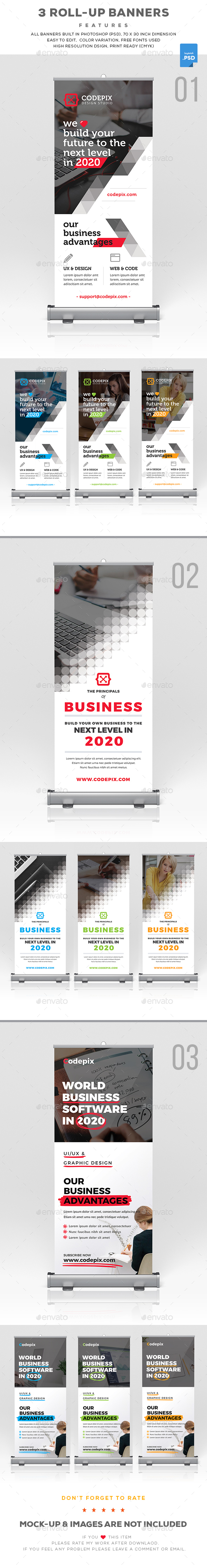 Roll-Up Banner Bundle - Signage Print Templates