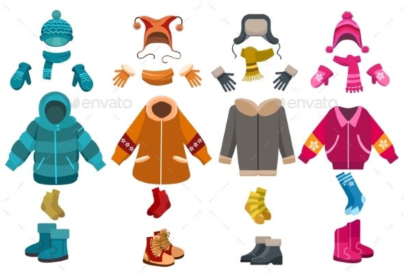 Winter Clothes and Cold Weather Accessories - Man-made Objects Objects