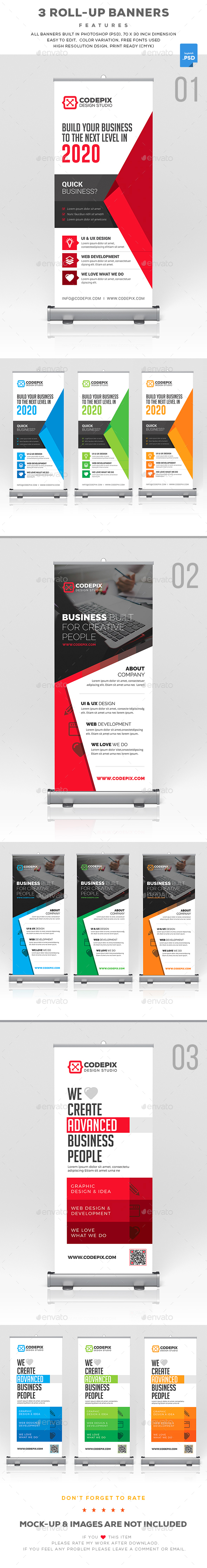 Roll-Up Banner Bundle - Signage Print Templates