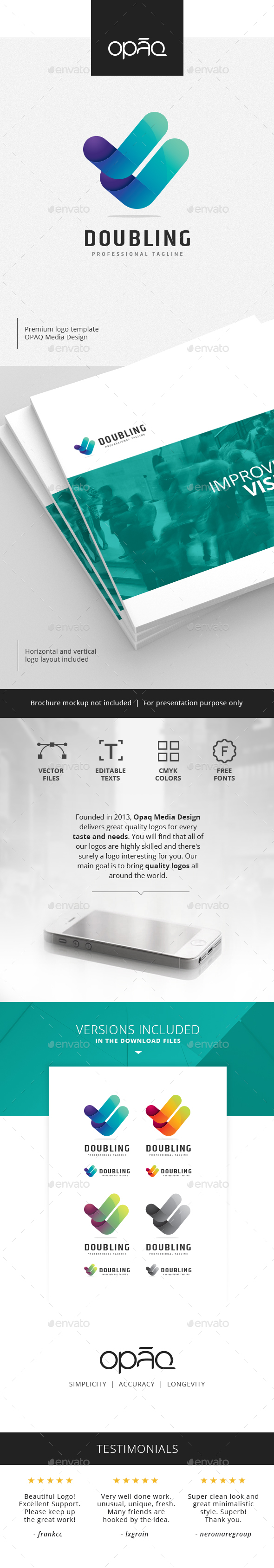Double Check Logo - Abstract Logo Templates