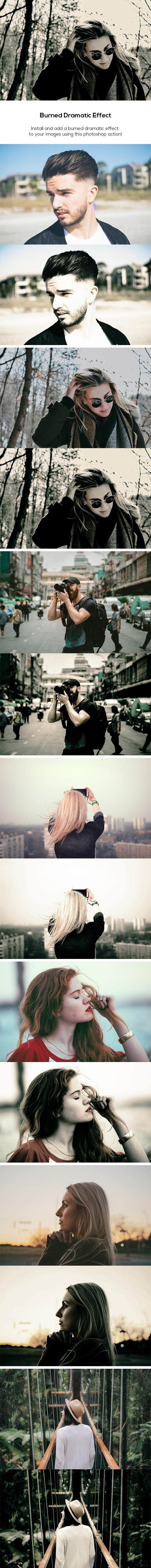 Burned Dramatic Effect - Photo Effects Actions