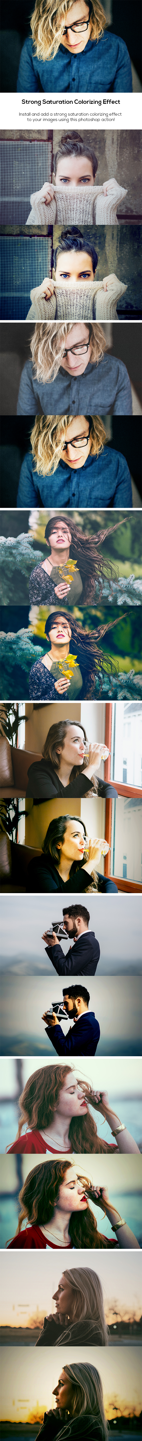 Strong Saturation Colorizing Effect - Photo Effects Actions