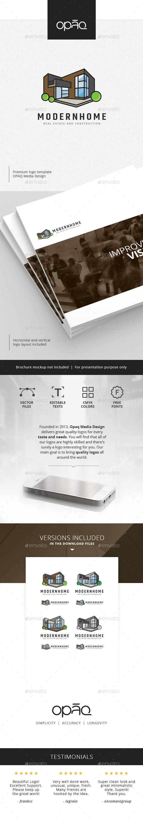 Modern Contemporary House Logo - Buildings Logo Templates
