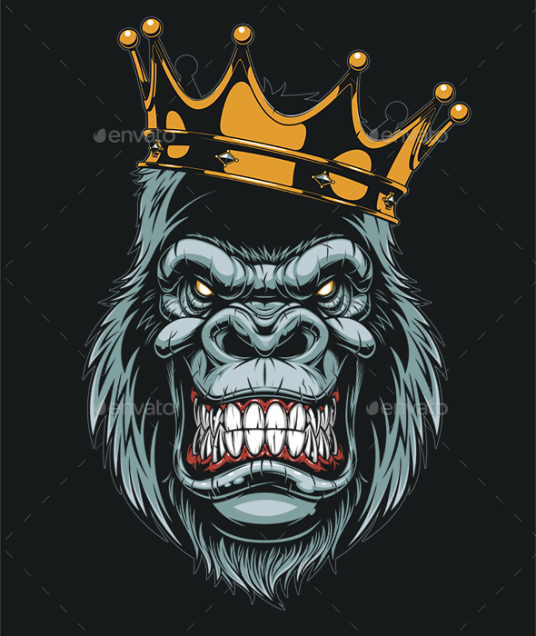 Gorilla Head - Animals Characters