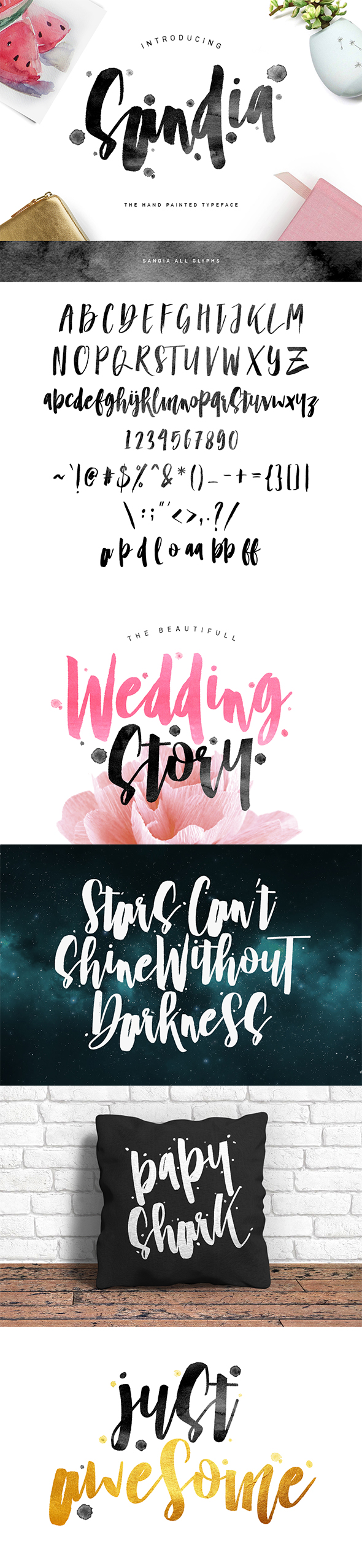 Sandia Typeface - Hand-writing Script