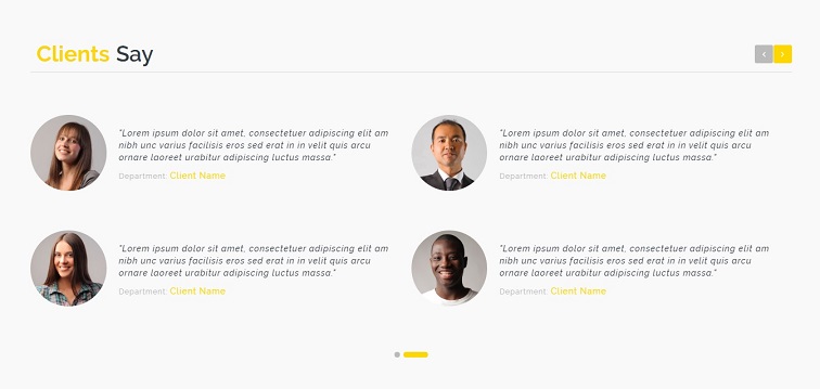 bootstrap testimonial slider