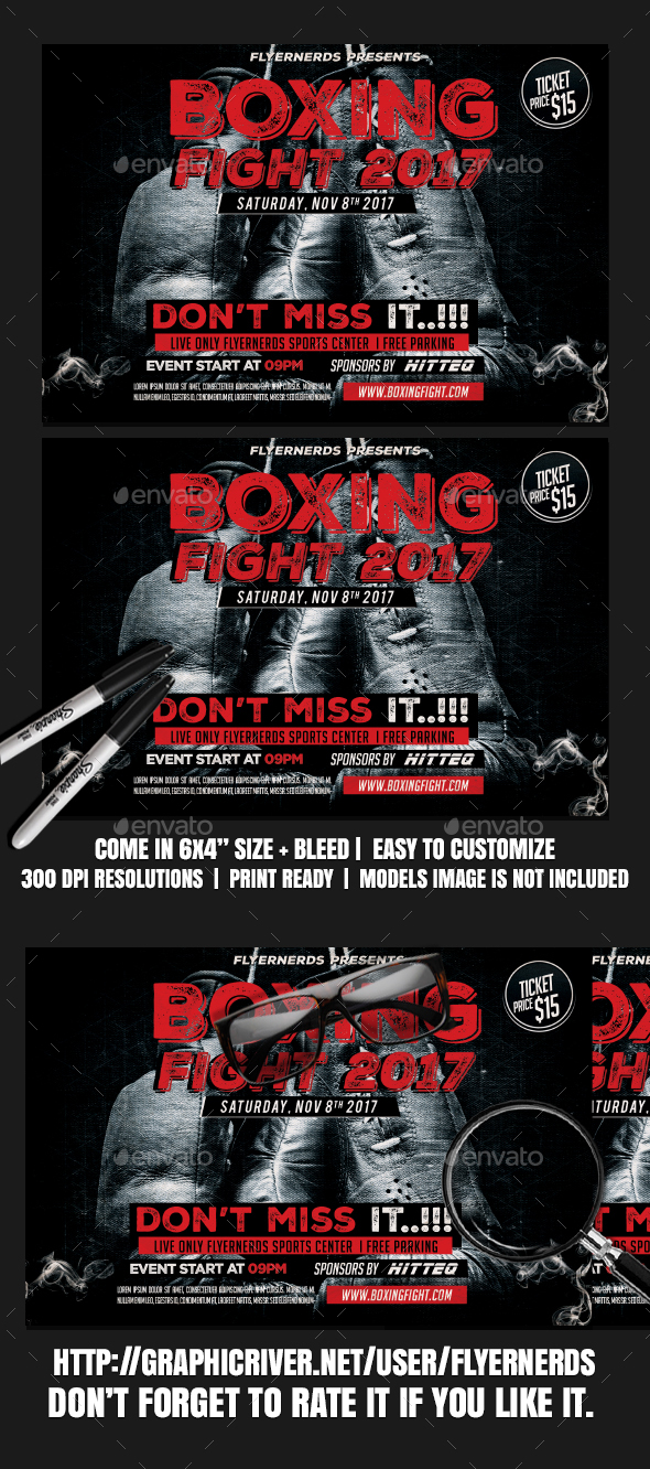 Boxing Fight 2017 Sports Flyer - Sports Events