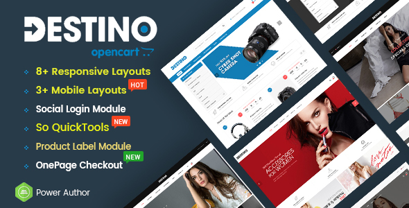 Destino - Multipurpose eCommerce OpenCart 2.3 Theme With Mobile-Specific Layouts - OpenCart eCommerce