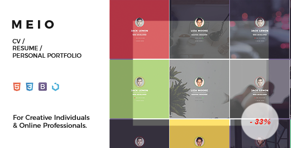 Meio – CV / Resume / Personal Portfolio Template for Creatives