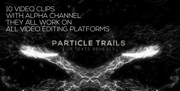 Particle Trails Title Text Reveals 10 Pack