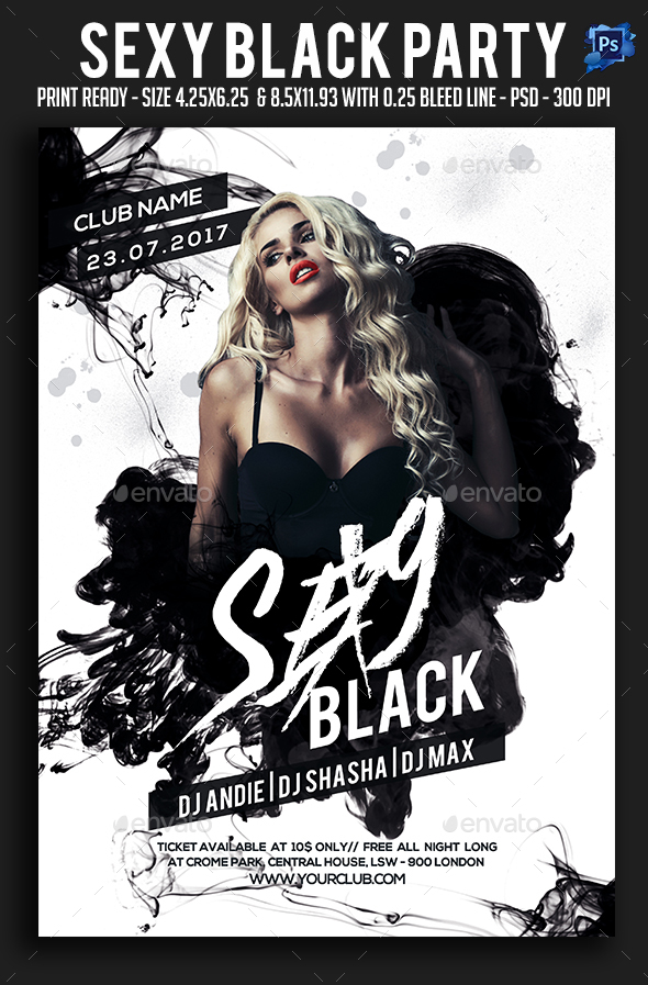 Sexy Black Party Flyer
