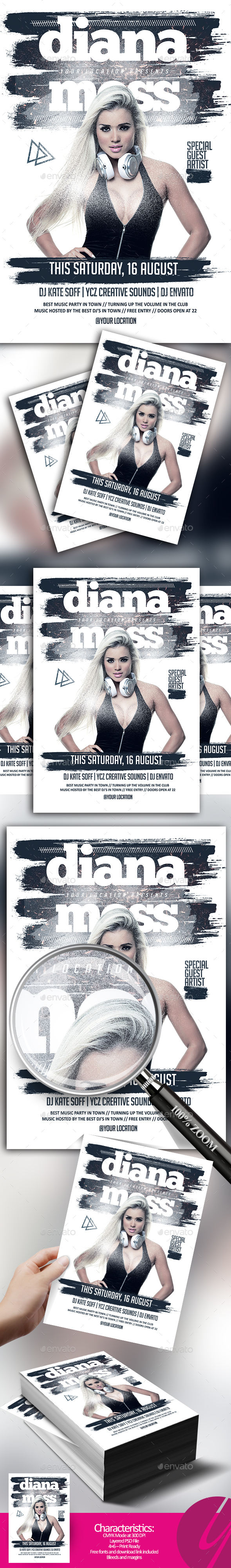 Guest Artist Flyer - Clubs & Parties Events