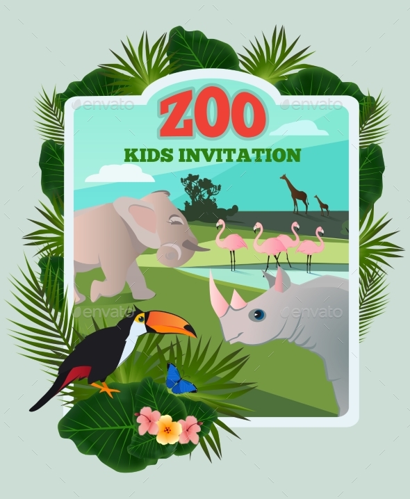 Invitation for Kids Party. Vector Poster Template - Miscellaneous Vectors