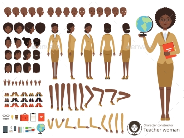 Vector Constructor of Female Character - People Characters
