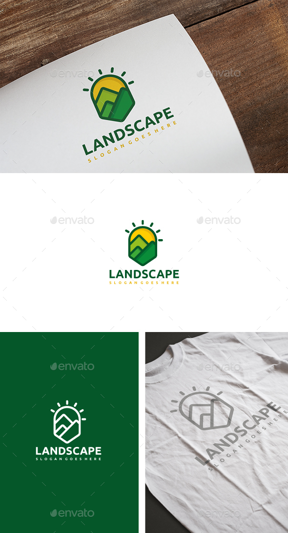 Mountains Landscape Logo - Nature Logo Templates