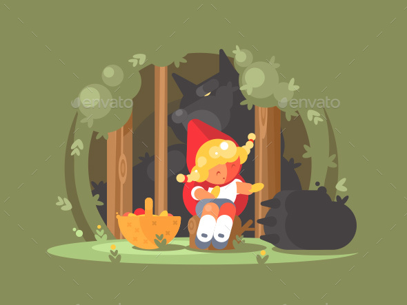 Little Red Riding Hood - Characters Vectors