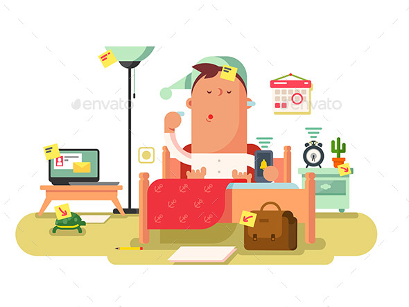 Reminder Stick on Furniture Room - People Characters