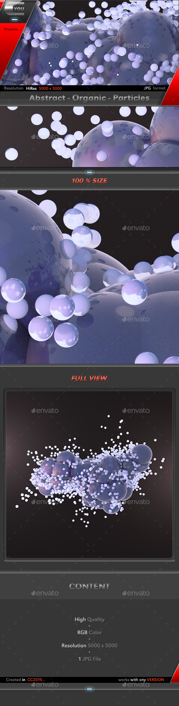 Abstract Organic Glossy Particles - 3D Backgrounds