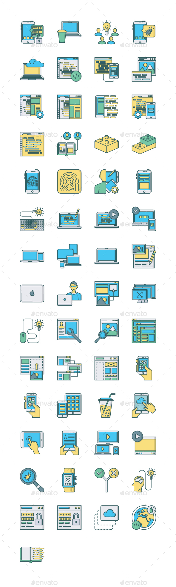 57 Web & Mobile Development Icons - Technology Icons