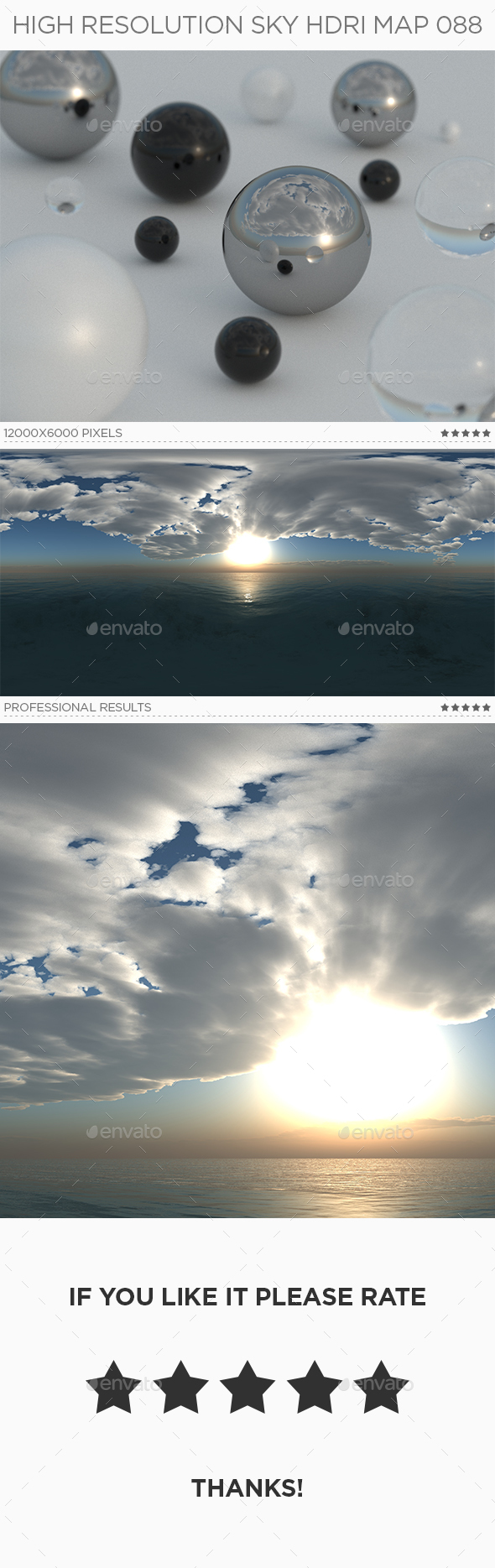 High Resolution Sky HDRi Map 088 - 3DOcean Item for Sale