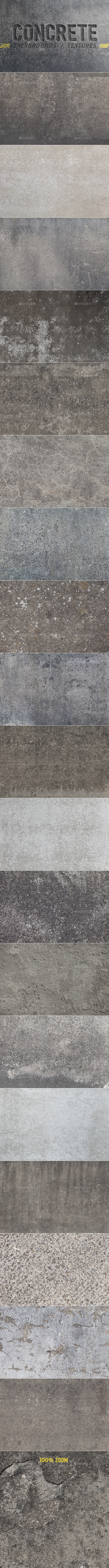 20 Concrete Backgrounds / Textures - Concrete Textures