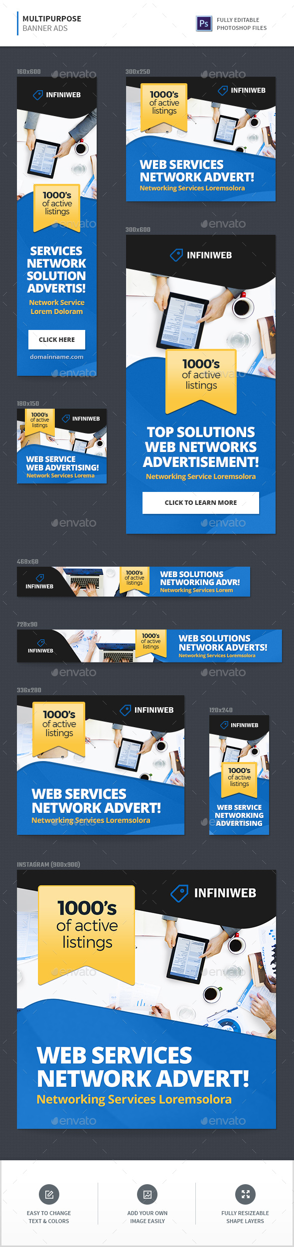 Multipurpose Banner Ads - Banners & Ads Web Elements