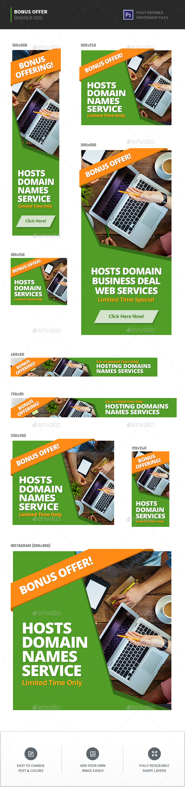 Bonus Offer Banners - Banners & Ads Web Elements