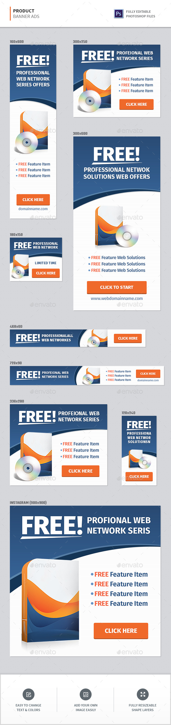 Product Banner Ads - Banners & Ads Web Elements