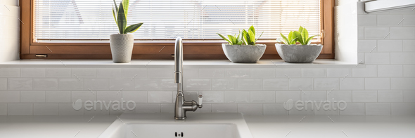Sink by the window - Stock Photo - Images