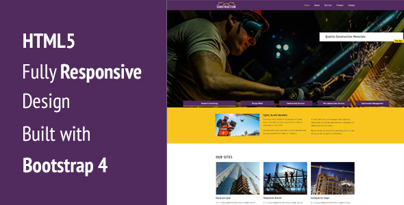 Exceptional Construction - Industrial Responsive HTML5 Template